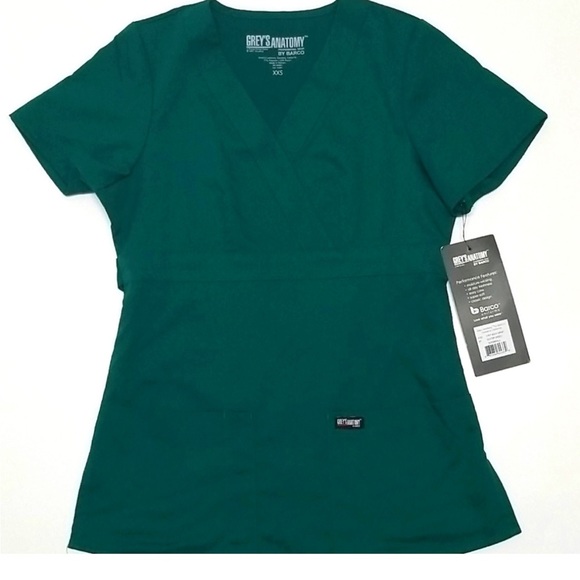 New Barco Grey's Anatomy Green Scrubs Set XXS - Picture 2 of 2